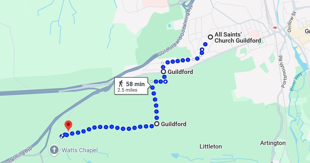 Map of first part of walk