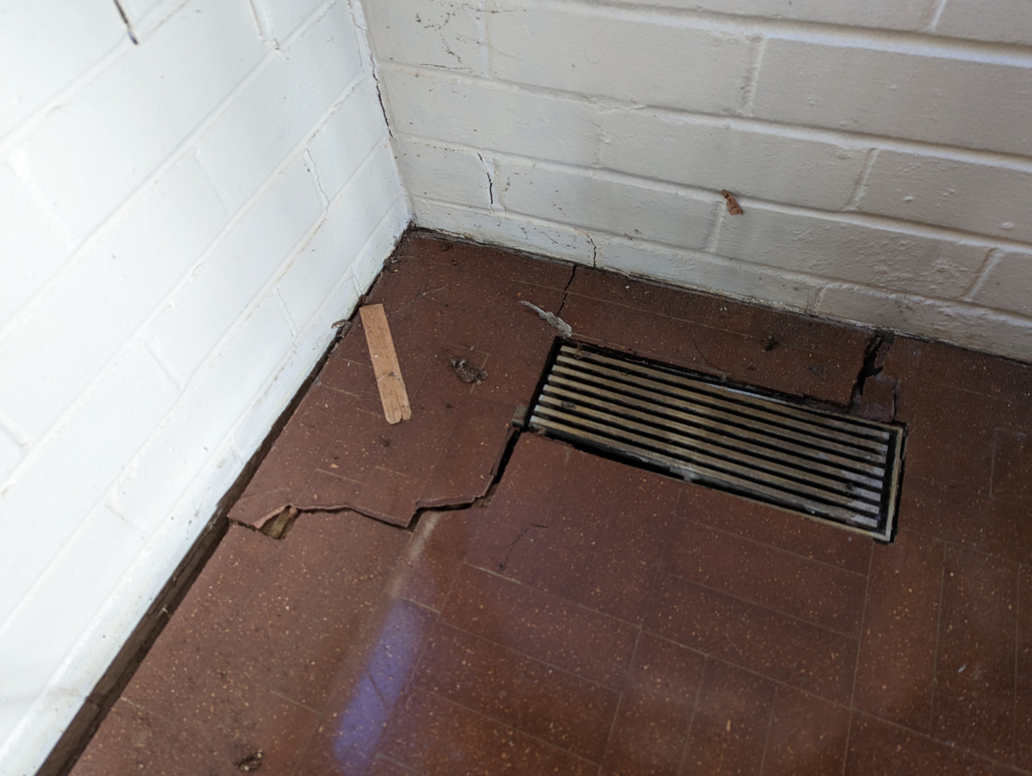 damage to library floor